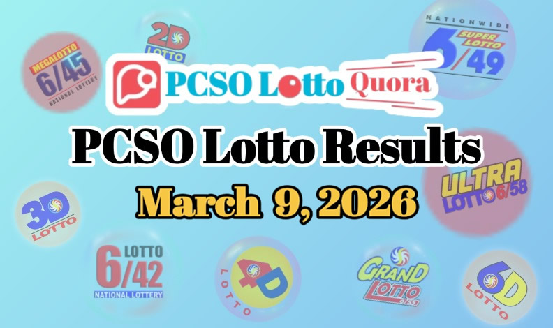 PCSO Lotto Results March 9, 2026 (All Draws Today)