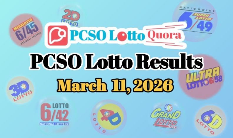 PCSO Lotto Results March 11, 2026 (All Draws Today)