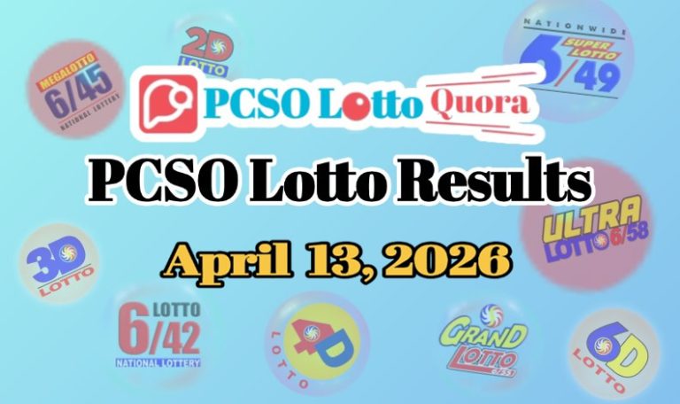 PCSO Lotto Results April 13, 2026 – All Draw Results Today
