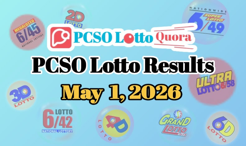 PCSO Lotto Results May 1, 2026 (All Draws Today)