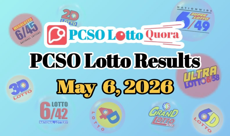 PCSO Lotto Results May 6, 2026 (All Draws Today)